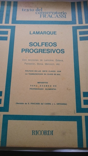 Lamarque - Solfeos Progresivos Con Lecciones (e)