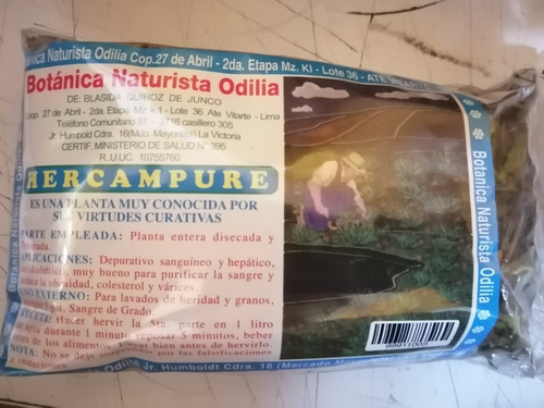 3 Bolsas Hercampuri 40 Grs Diabetes Producto Natural