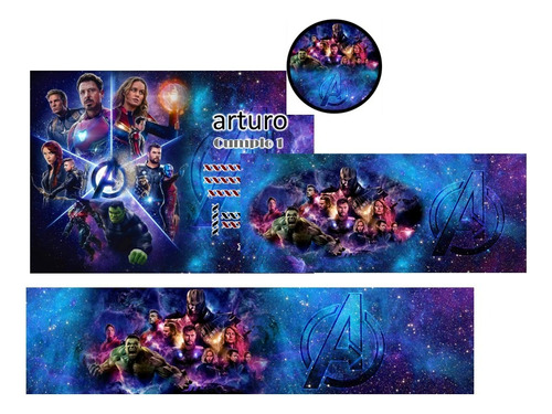 Kit Personalizado Fiesta Imprimible Avengers Endgame Digital