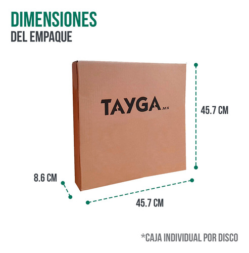 Par Disco Bumper Hi Temp 15 Lb C/u Negro/amarillo Tayga