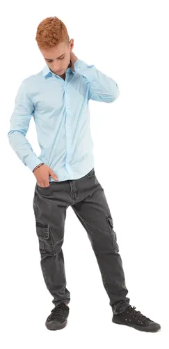 Pantalon jean con camisa hombre hotsell