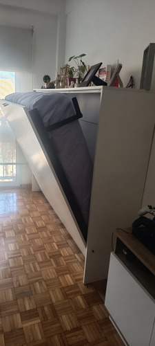 Cama Rebatible Horizontal De 2 Plazas Blanco (Usado)