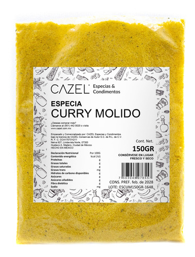 Curry En Polvo Artesanal Oaxaca 150g