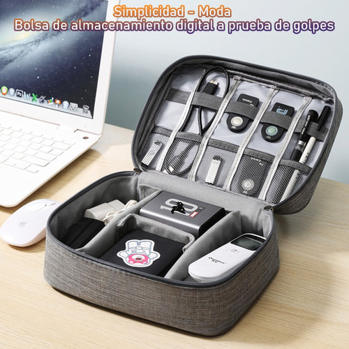 Y Estuche Y Cargadores Usb Organizador Bolsa De Cables