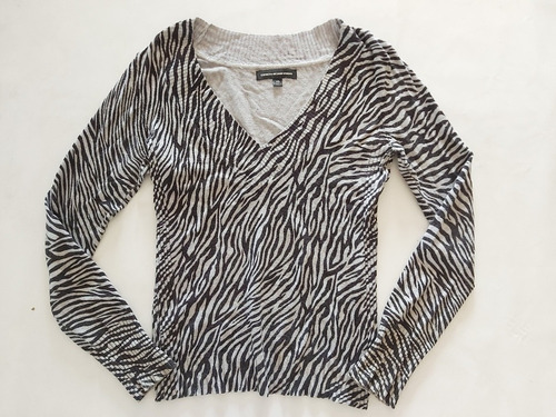 Sweater Pullover Express Talle Xs Animal Print Cebra 