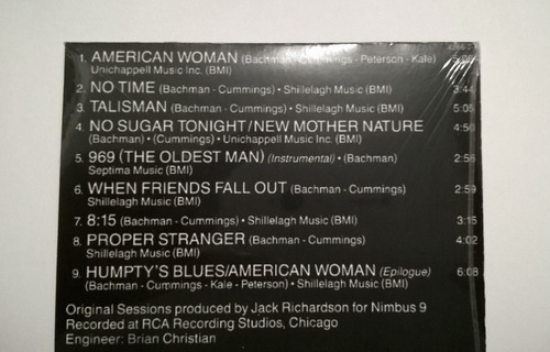 The Guess Who Cd: American Woman ( Simil Vinilo - U S A ) Estándar