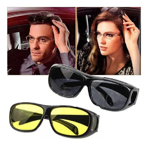 Combo Gafas Hd Vision 2 X 1 Dia Y Noche 