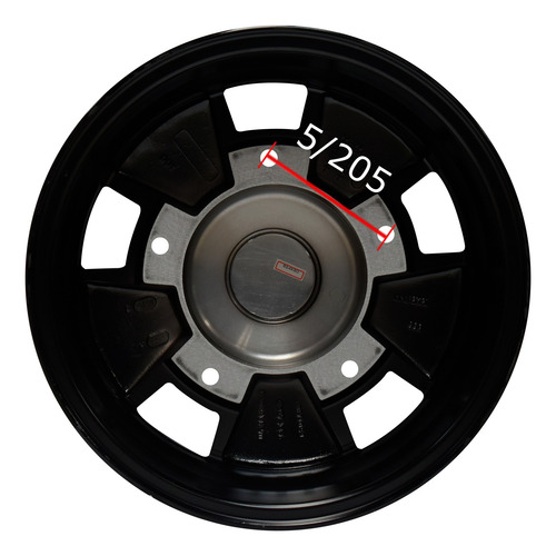 Empi Rines Brm Negro Brillante 15x5 Ancho 5/205 Vocho 2 Piez