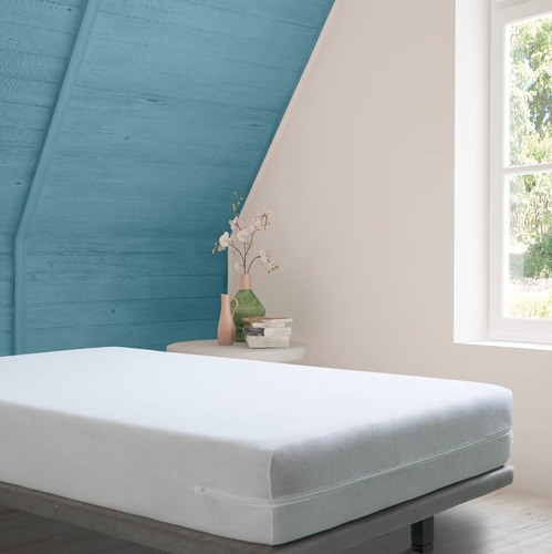 Cuna Funda De Colchón Elástica Con Cremallera Blanco