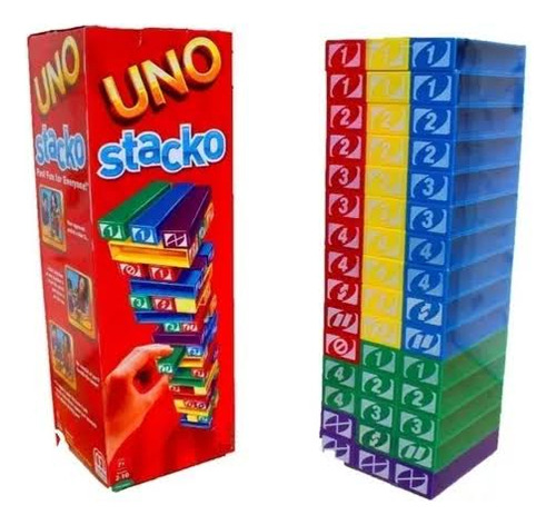 Juego De Mesa Jenga Mattel Uno Stacko