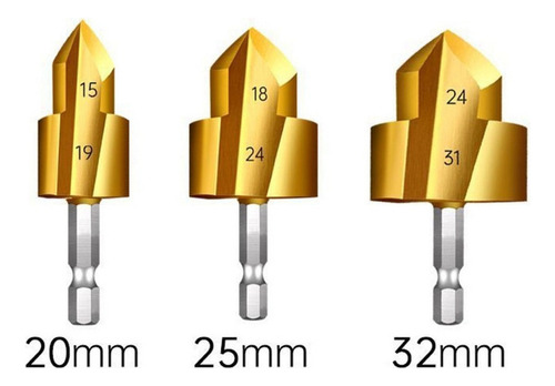 3 Pcs Bits Para Alargamento De Tubos Para Serviços Pesados