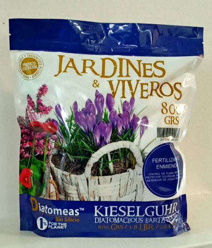 Tierra De Diatomeas Certificada 800gr Jardines Y Viveros