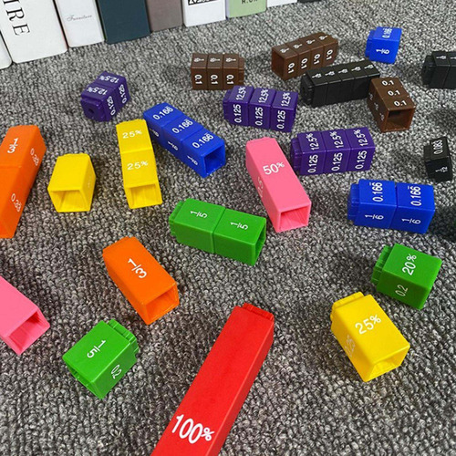 Bloques De Fracción Plástica, Montessori Matemáticas Y