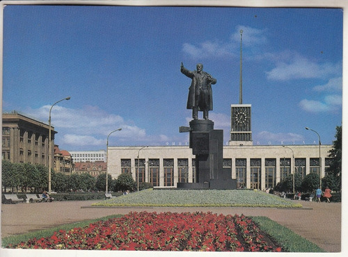 Postal Monumento A Lenin Estacion Finlandia Leningrado Urss