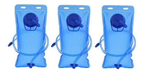 Pack X3 Bolsas Camelback De Hidratación Azul 2 Lts Trekking 