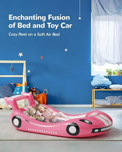 Cama Inflable Para Niños Qpau, Con Laterales, Portátil Y Per