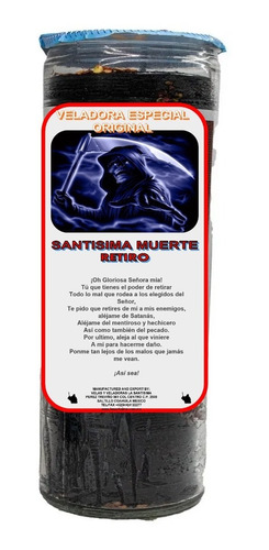 Veladora Esotéricas Santa Muerte Del Retiro + Enviogratis