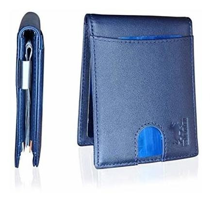 Cartera De Clip De Dinero Con Coin Pocket Rfid Block J9pkg