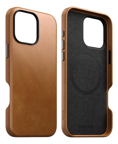 Capa De Couro Nomad iPhone 16 Pro Max English Tan Magsafe