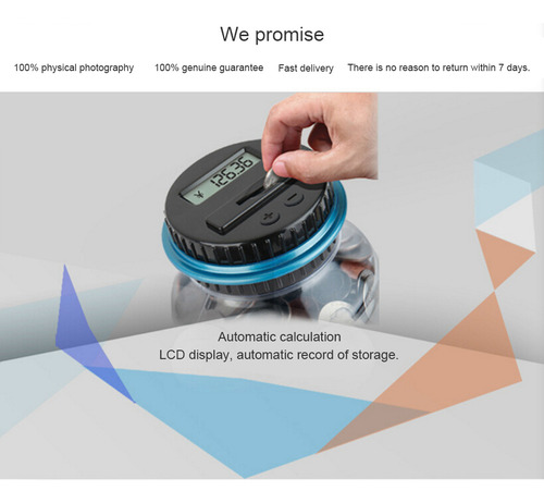 Banco Digital Para Contar Monedas Queenly-piggy Bank, Con Gr