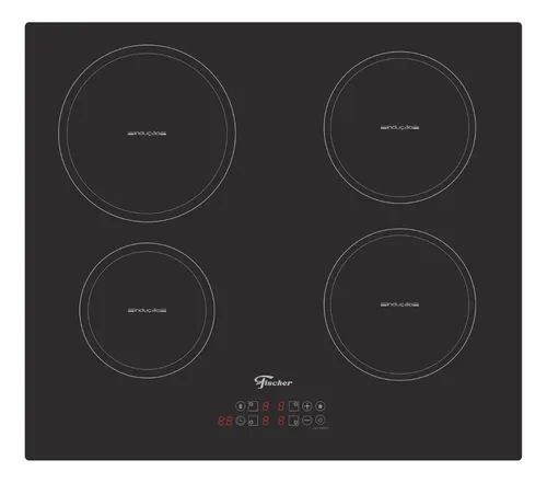 Cooktop de Indução Fischer 4 Bocas Vitrocerâmica com Touch Screen...