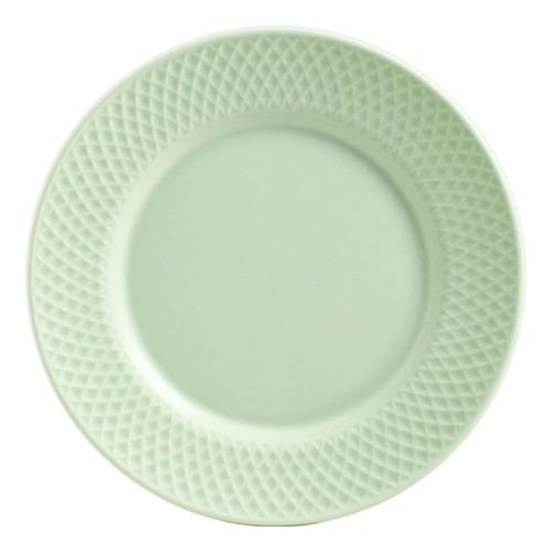 Conjunto De Pratos P/ Sobremesa Soft Alleanza Ceramica Cor Verde-claro Soft Mint