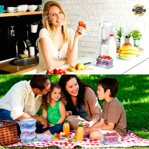 X3 Envase Rectangular Reutilizable Porta Comida Vasijas Casa