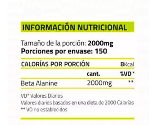 100% Beta Alanina - Star Nutrition - Canning, Ezeiza, Glew