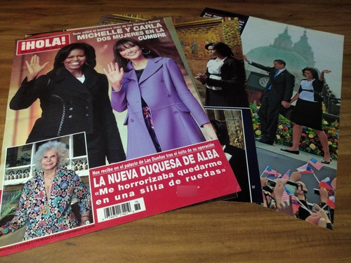 Michelle Obama Y Carla Bruni * Tapa Y Nota Revista Hola 3376