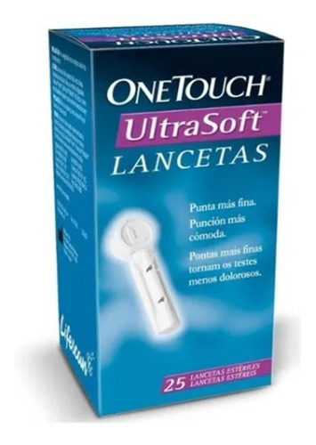 Lancetas Onetouch Ultrasoft X 100und Color Negro