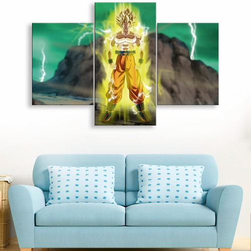 Cuadro Goku Super Saiyajin Dragon Ball - Segmentado 90x60cm