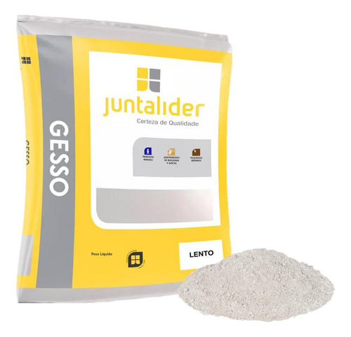 Gesso Branco Estuque 1kg Secagem Lento Artezanato Juntalider