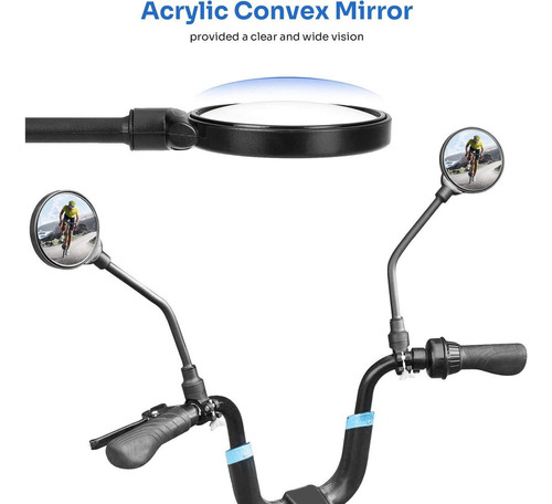 - Espejos De Bicicleta Espejo De Scooter Espejo Manillar