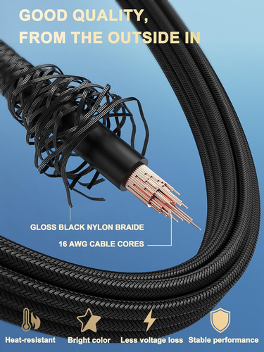 Sirlyr Conector Transparente Psu Cable Extension Kit Cust...