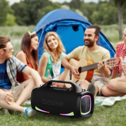 comprar Caixa De Som Bluetooth Basike Ba-rad35 Hifi Tws Ipx6 100w Cor Preto 110v\u002F220v
