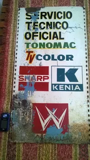 Antiguo ? Cartel Chapa Pintada Tonomac Kenia Sharp