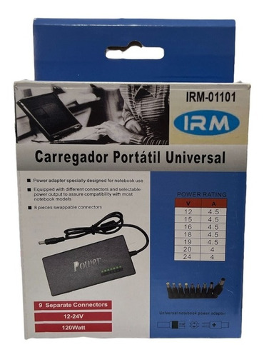 Cargador Universal 9 Piezas Notebook, Cargador Portátil.