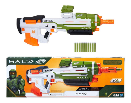 Imagen 3 de 3 de Lanzador Motorizado Nerf Halo Ma40