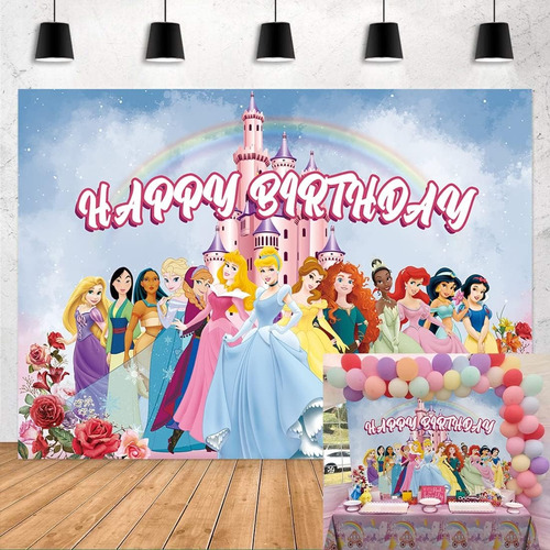Princesas Disney, Fondo Fotográfico, Cumpleaños 