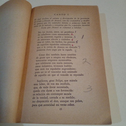 Nuestros Clásicos : La Araucana - De Ercilla , Alonso (Usado)