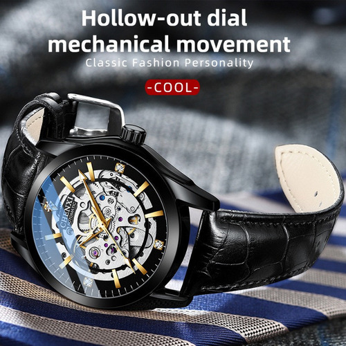 Reloj Mecánico De Cuero Chenxi Tourbillon Para Hombre