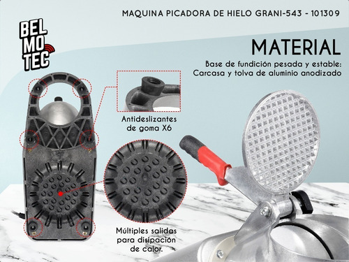 Trituradora Picadora Hielo Granizadora Gastronomia Comercial