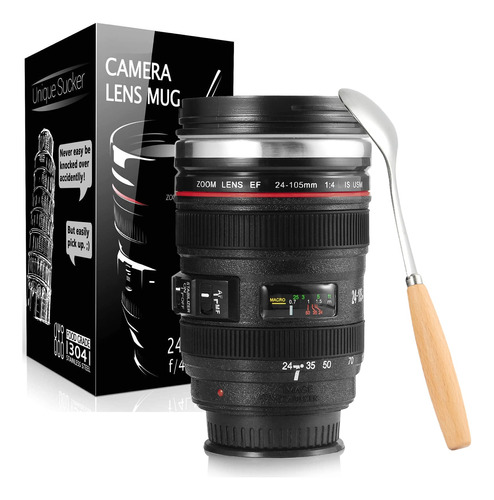 Cámara Lens Coffee Mug, Lens Cups Tumbler  B07456x6bg_160424