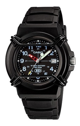 Reloj Casio Para Hombre Hda600b-1bv Deportivo Con Batería Color de la correa Negro Color del bisel Negro Color del fondo Negro