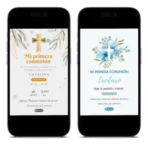 Comprar Tarjeta Invitación Interactiva Primera Comunión Digital Pdf