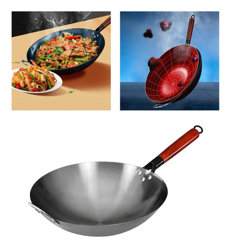 Sartén Wok Sartén Salteado Utensilios De 40 Centímetros
