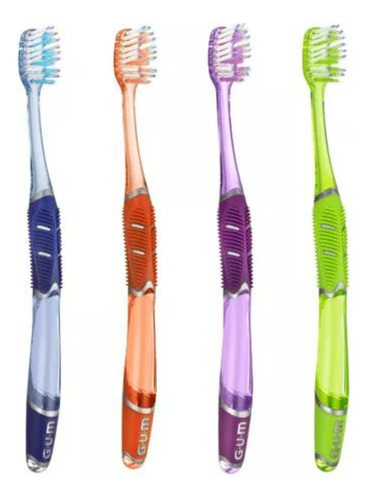 Escova Dental Deep Clean Compact Cerdas Suave - Gum Cor Laranja