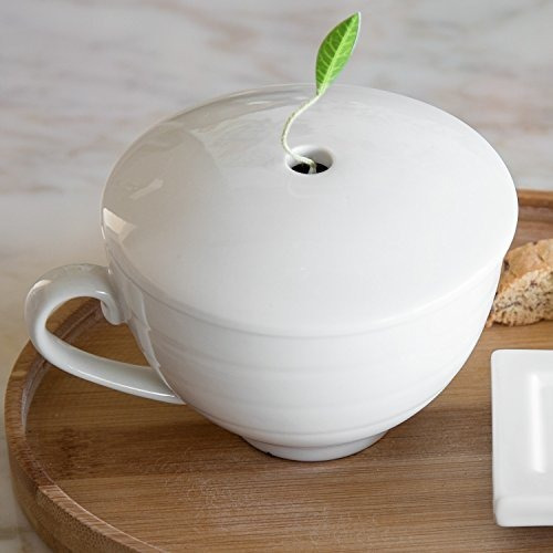 Taza De Té Y Tapa De Porcelana Tea Forte Cafe Cup, Tapa Pers