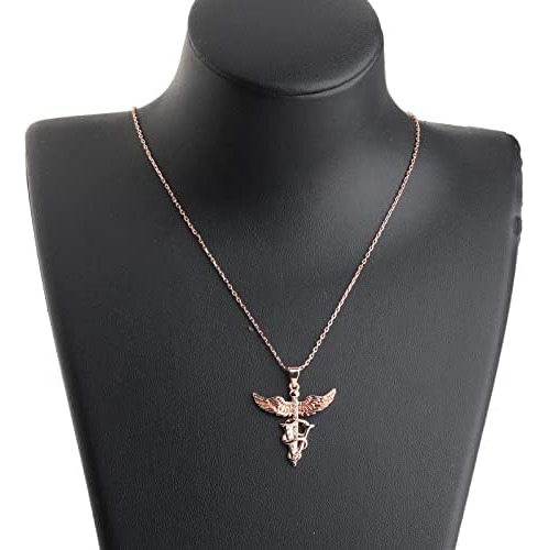 Bobauna Collar Con Colgante De Caduceo Veterinario, Joyería