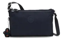 Comprar Bolsa bandolera Kipling Mikaela diseño lisa de nailon true blue tonal con correa de hombro azul oscuro y herrajes níquel